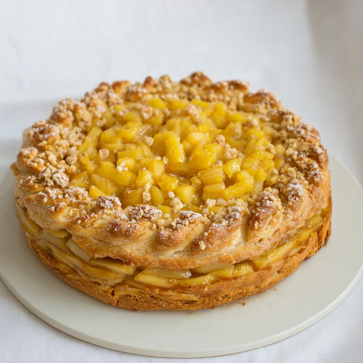 Golden, bubbly Rustic Pear and Ginger Galette, featuring sweet spiced pears in a flaky crust.