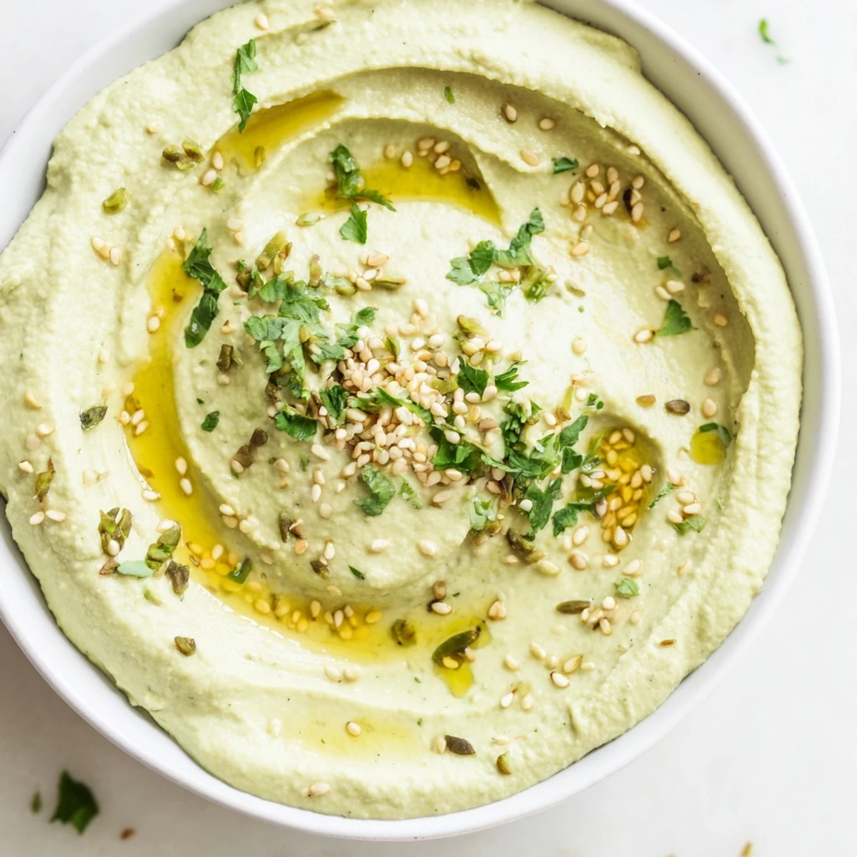 Bright Edamame Hummus spread on toast points and surrounded by fresh veggies, making a vibrant, healthy appetizer for sharing.