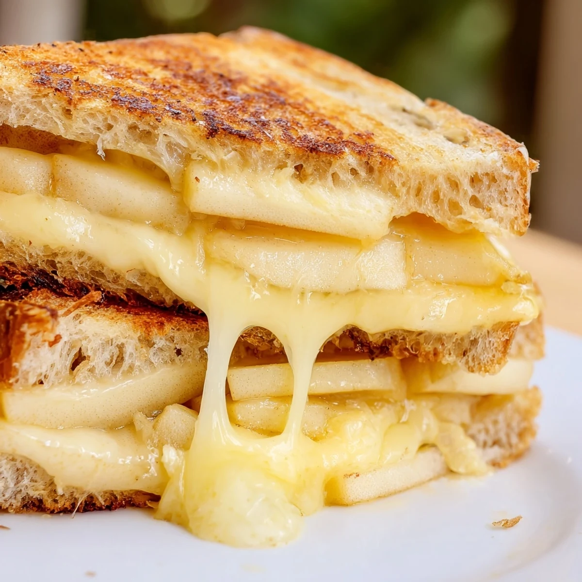 Freshly ground black pepper and optional Dijon mustard add savory depth to the warm sandwich.