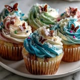 Spring Cupcakes Pastel Butterflies