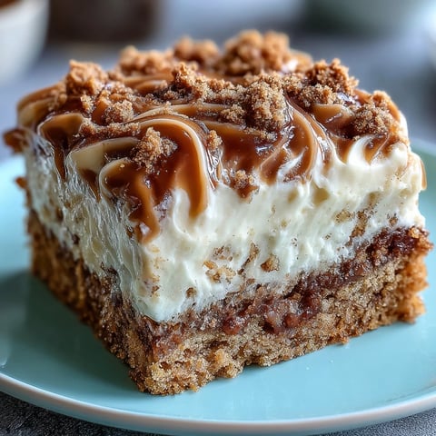 A slice of Decadent Baked Biscoff Cake displays creamy Lotus frosting and a crumbly cookie texture.