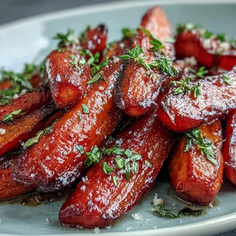 Honey Glazed Roasted Carrots Thyme