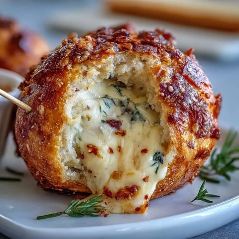 Golden baked Derby Party Olive Cheese Balls on skewers, ready for festive gatherings.