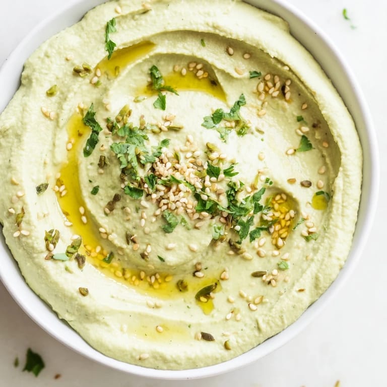 Bright Edamame Hummus spread on toast points and surrounded by fresh veggies, making a vibrant, healthy appetizer for sharing.