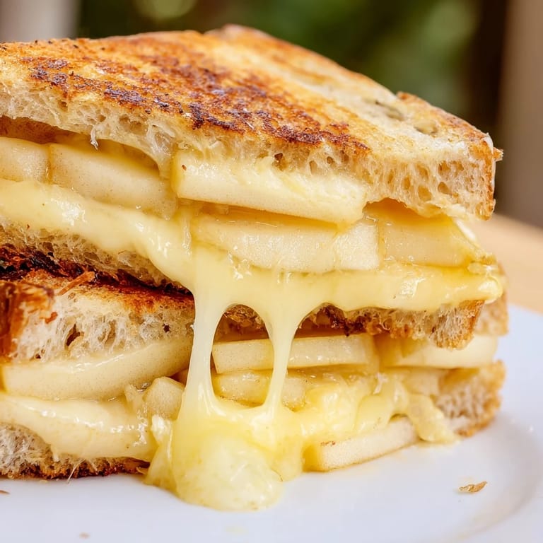 Freshly ground black pepper and optional Dijon mustard add savory depth to the warm sandwich.