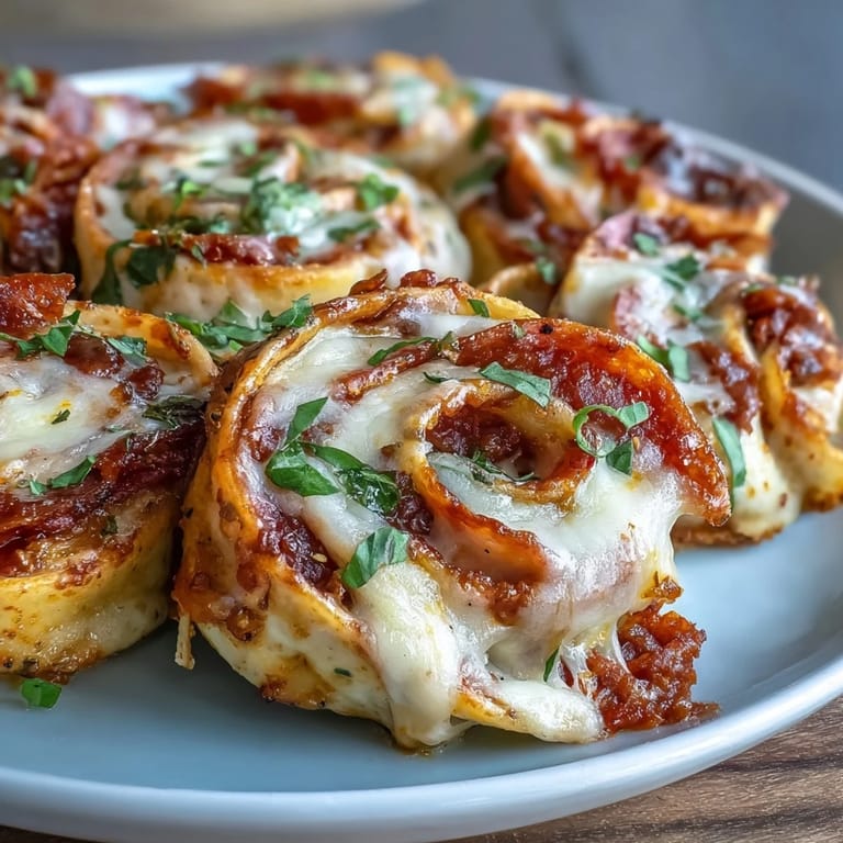 Overhead view of crispy Tortilla Pizza Rolls arranged on a baking sheet, offering a delicious appetizer for game day or family lunches.