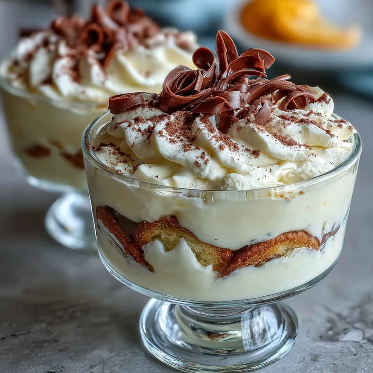 Bright and refreshing homemade limoncello tiramisu cups with lemon zest and white chocolate garnish.  