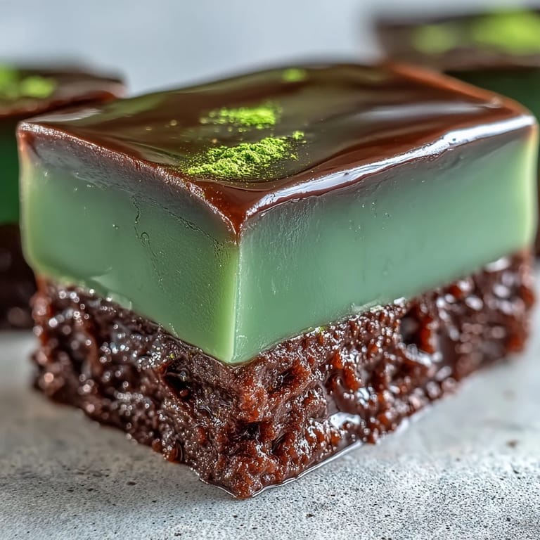 Chilled Yokan Japanese Red Bean Jelly with Matcha Layer, a sweet, velvety, two-toned treat.