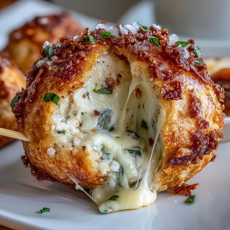 Savory, warm Derby Party Olive Cheese Balls, a delightful appetizer with melted cheddar.